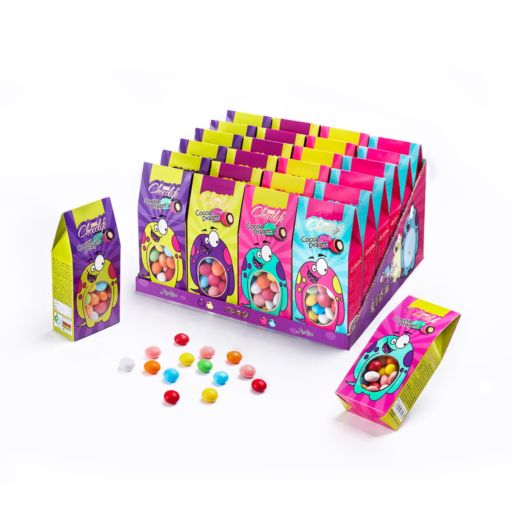 اسمارتیز رنگی با مغزی بیسکوییت(80گرمی)